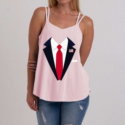 Usa President Trump Suit Easy Halloween Costume Women's Strappy Tank