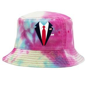 Usa President Trump Suit Easy Halloween Costume Tie-Dyed Bucket Hat