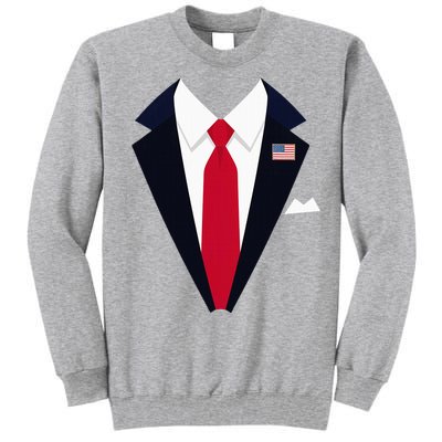 Usa President Trump Suit Easy Halloween Costume Tall Sweatshirt