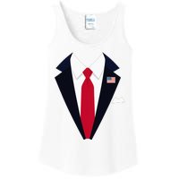 Usa President Trump Suit Easy Halloween Costume Ladies Essential Tank