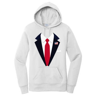 Usa President Trump Suit Easy Halloween Costume Women's Pullover Hoodie