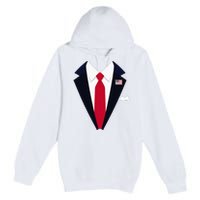 Usa President Trump Suit Easy Halloween Costume Premium Pullover Hoodie