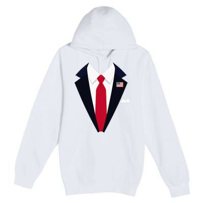 Usa President Trump Suit Easy Halloween Costume Premium Pullover Hoodie