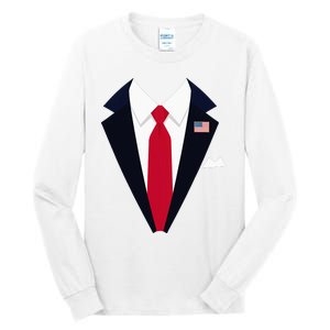 Usa President Trump Suit Easy Halloween Costume Tall Long Sleeve T-Shirt