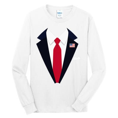 Usa President Trump Suit Easy Halloween Costume Tall Long Sleeve T-Shirt