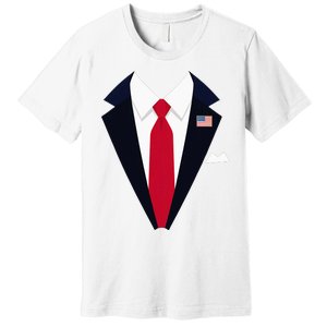 Usa President Trump Suit Easy Halloween Costume Premium T-Shirt