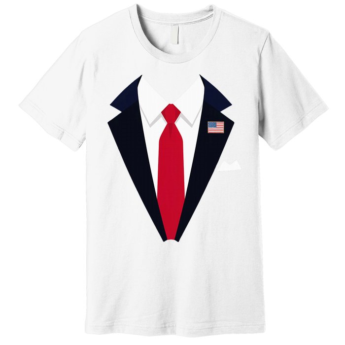 Usa President Trump Suit Easy Halloween Costume Premium T-Shirt