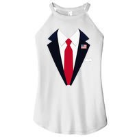 Usa President Trump Suit Easy Halloween Costume Women's Perfect Tri Rocker Tank