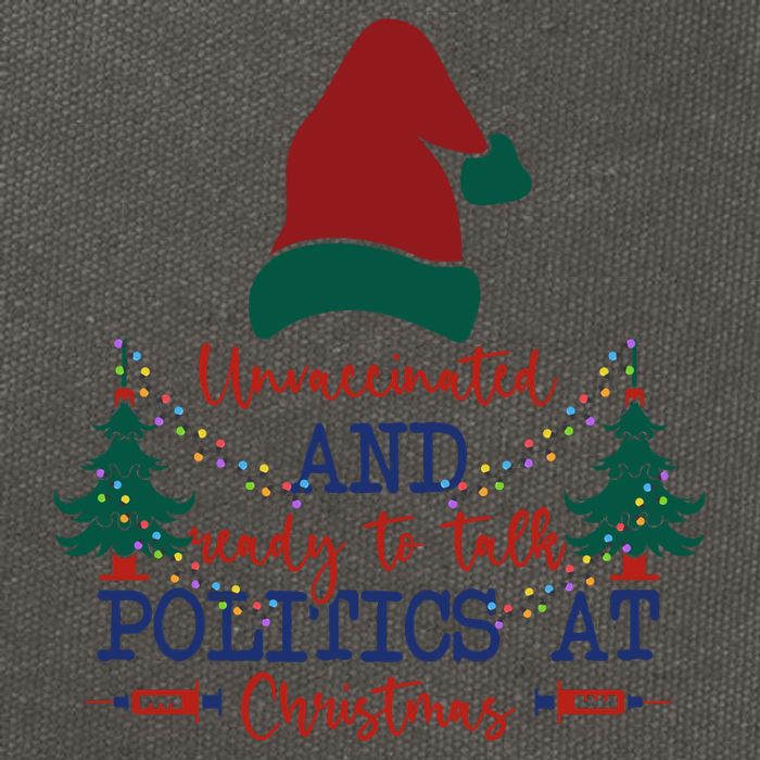 Unvaccinated Politics Talk At Christmas Cotton Canvas Backpack