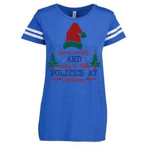 Unvaccinated Politics Talk At Christmas Enza Ladies Jersey Football T-Shirt