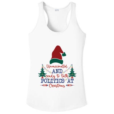 Unvaccinated Politics Talk At Christmas Ladies PosiCharge Competitor Racerback Tank