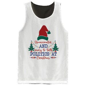 Unvaccinated Politics Talk At Christmas Mesh Reversible Basketball Jersey Tank