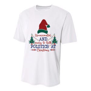 Unvaccinated Politics Talk At Christmas Performance Sprint T-Shirt