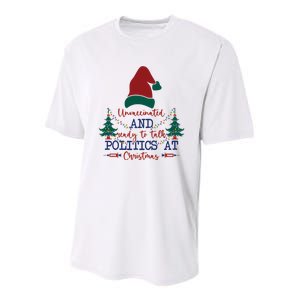 Unvaccinated Politics Talk At Christmas Youth Performance Sprint T-Shirt