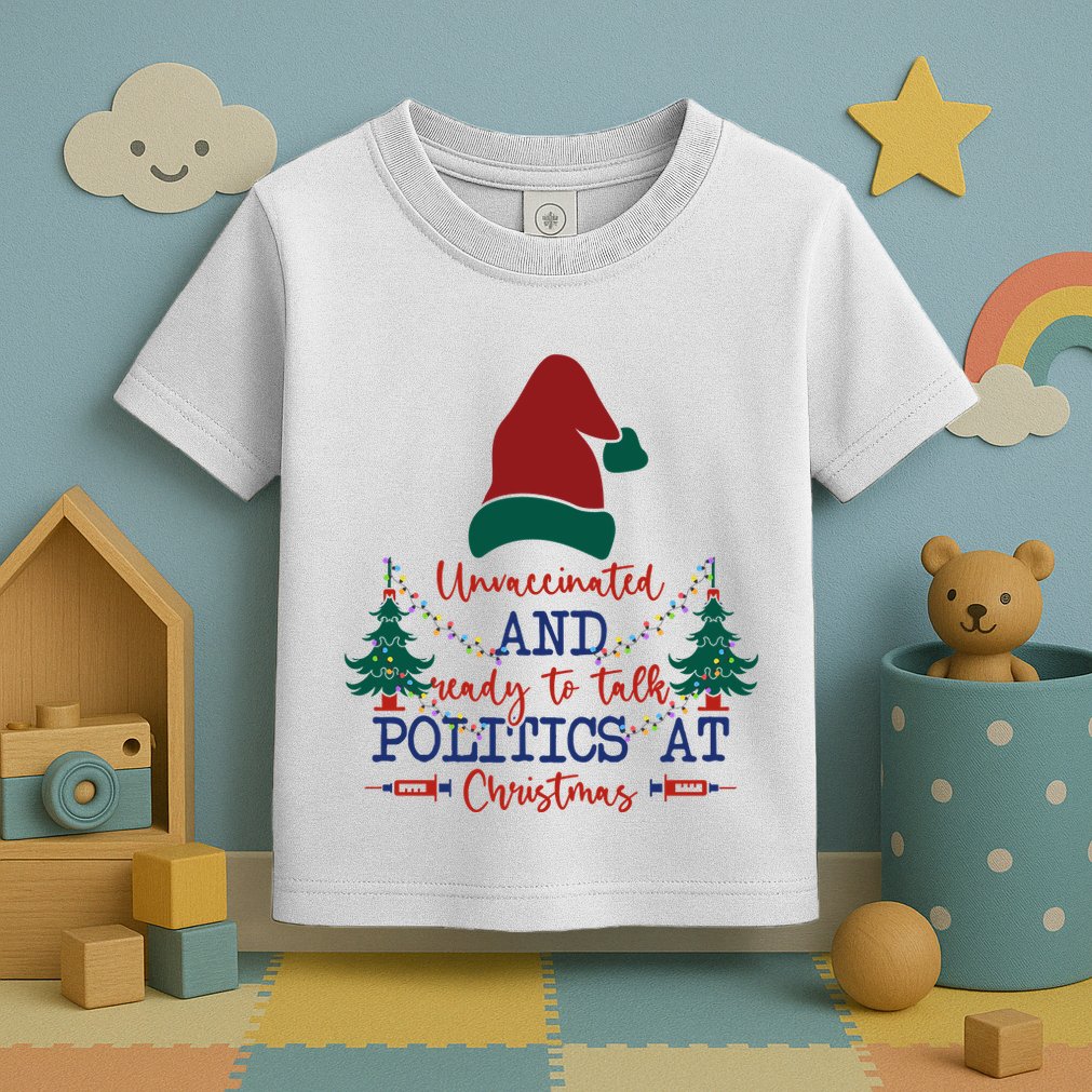 Unvaccinated Politics Talk At Christmas Toddler T-Shirt