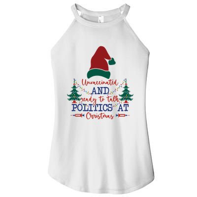 Unvaccinated Politics Talk At Christmas Women's Perfect Tri Rocker Tank