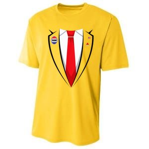 Usa President Trump Suit Halloween 2024 Performance Sprint T-Shirt