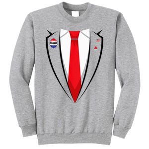 Usa President Trump Suit Halloween 2024 Tall Sweatshirt