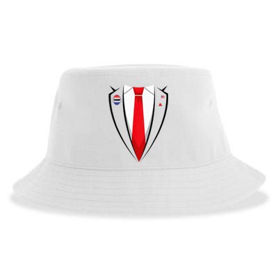 Usa President Trump Suit Halloween 2024 Sustainable Bucket Hat