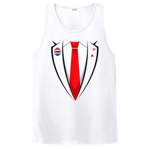 Usa President Trump Suit Halloween 2024 PosiCharge Competitor Tank