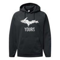 Upper Peninsula Up Yours Yooper Pride Michigan Roots Performance Fleece Hoodie