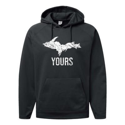 Upper Peninsula Up Yours Yooper Pride Michigan Roots Performance Fleece Hoodie