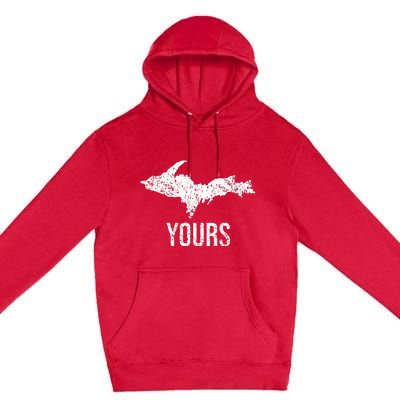 Upper Peninsula Up Yours Yooper Pride Michigan Roots Premium Pullover Hoodie