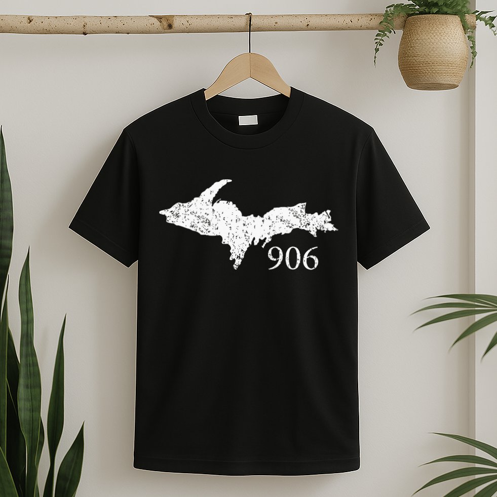 Upper Peninsula UP 906 Yooper Pride Michigan Roots T-Shirt