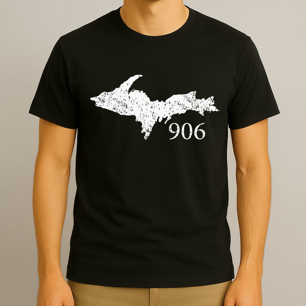 Upper Peninsula UP 906 Yooper Pride Michigan Roots T-Shirt