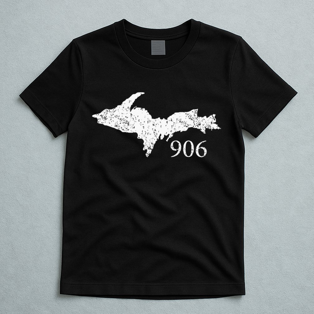 Upper Peninsula UP 906 Yooper Pride Michigan Roots T-Shirt