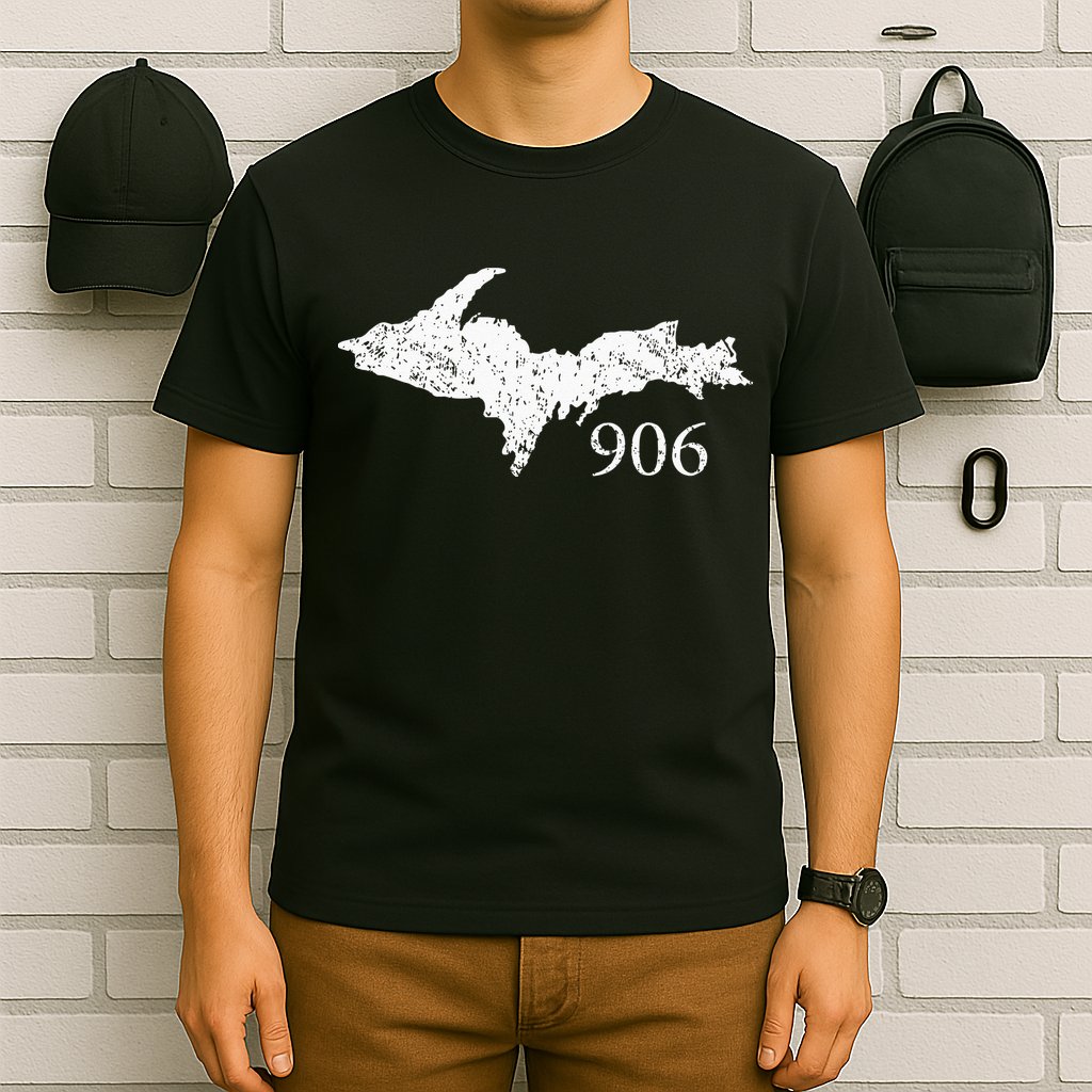 Upper Peninsula UP 906 Yooper Pride Michigan Roots T-Shirt