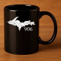 Upper Peninsula UP 906 Yooper Pride Michigan Roots 11oz C Handle Ceramic Mug