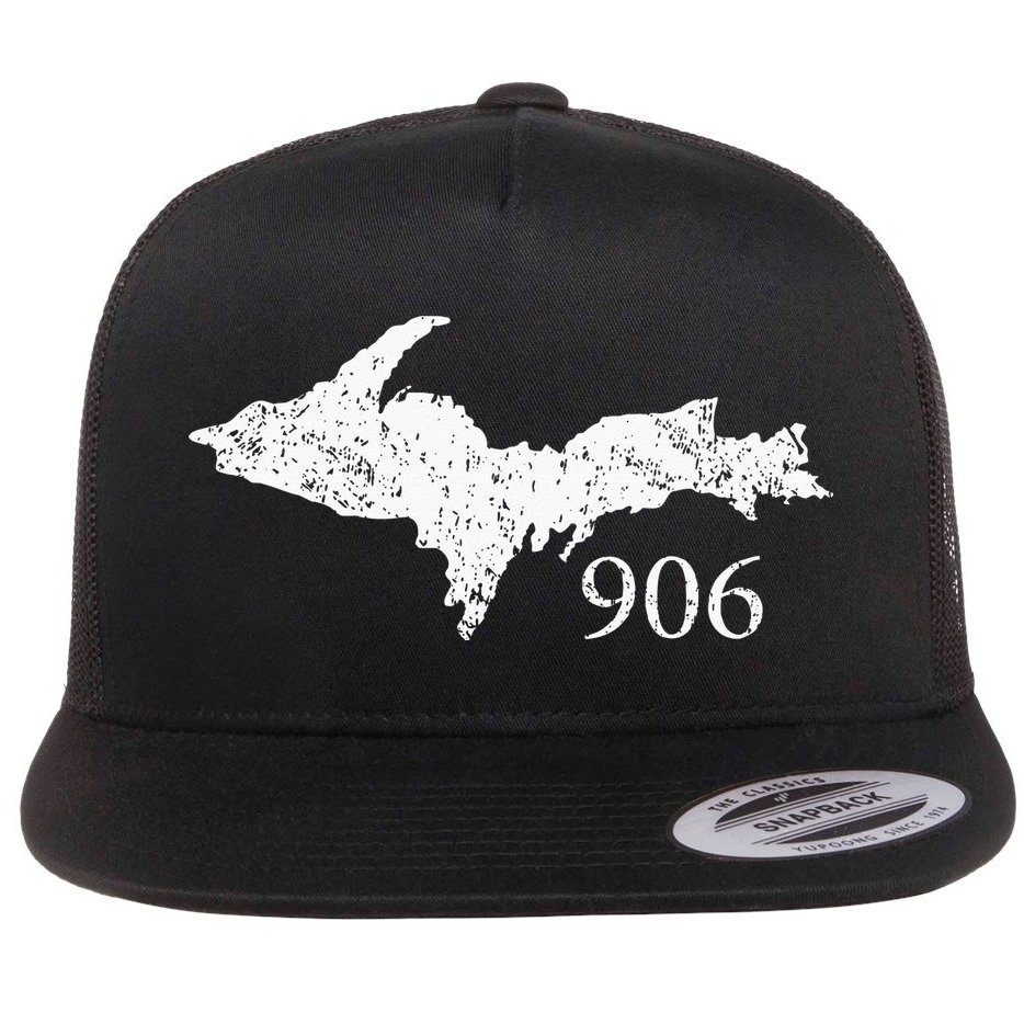 Upper Peninsula UP 906 Yooper Pride Michigan Roots Flat Bill Trucker Hat