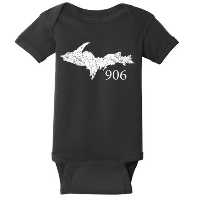 Upper Peninsula UP 906 Yooper Pride Michigan Roots Baby Bodysuit