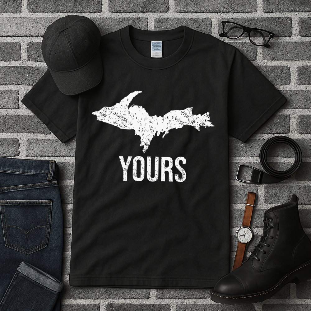 Upper Peninsula UP Yours Yooper Pride Michigan Roots Tall T-Shirt