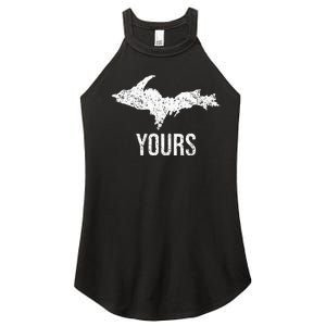 Upper Peninsula UP Yours Yooper Pride Michigan Roots Women's Perfect Tri Rocker Tank