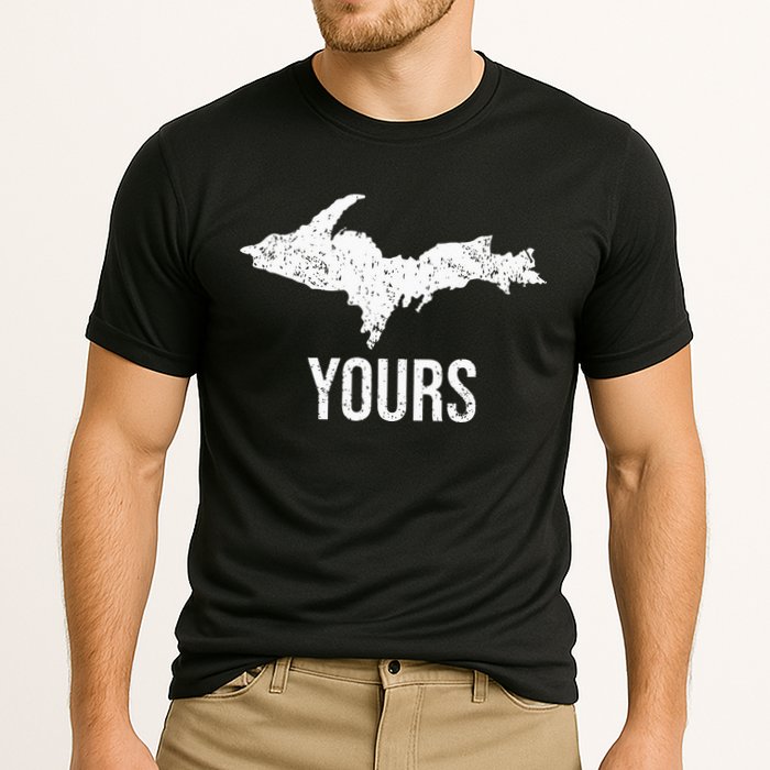 Upper Peninsula UP Yours Yooper Pride Michigan Roots Cooling Performance Crew T-Shirt