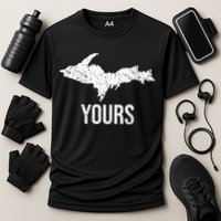 Upper Peninsula UP Yours Yooper Pride Michigan Roots Cooling Performance Crew T-Shirt
