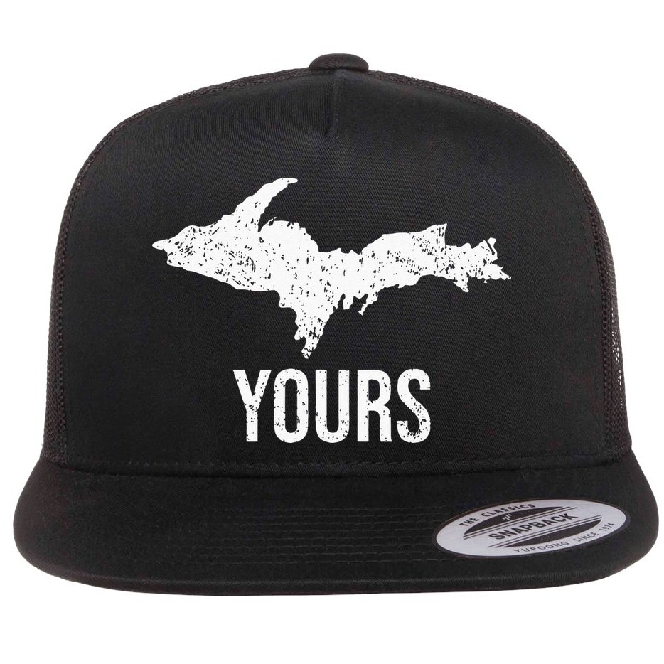 Upper Peninsula UP Yours Yooper Pride Michigan Roots Flat Bill Trucker Hat