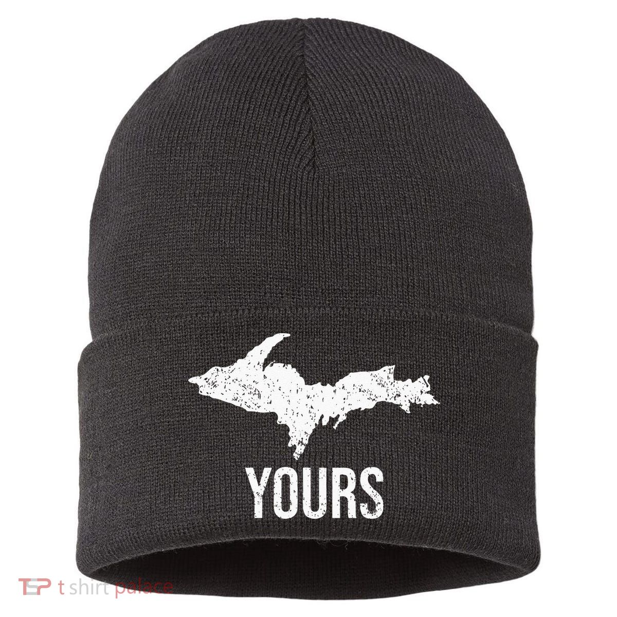 Upper Peninsula UP Yours Yooper Pride Michigan Roots Sustainable Knit Beanie