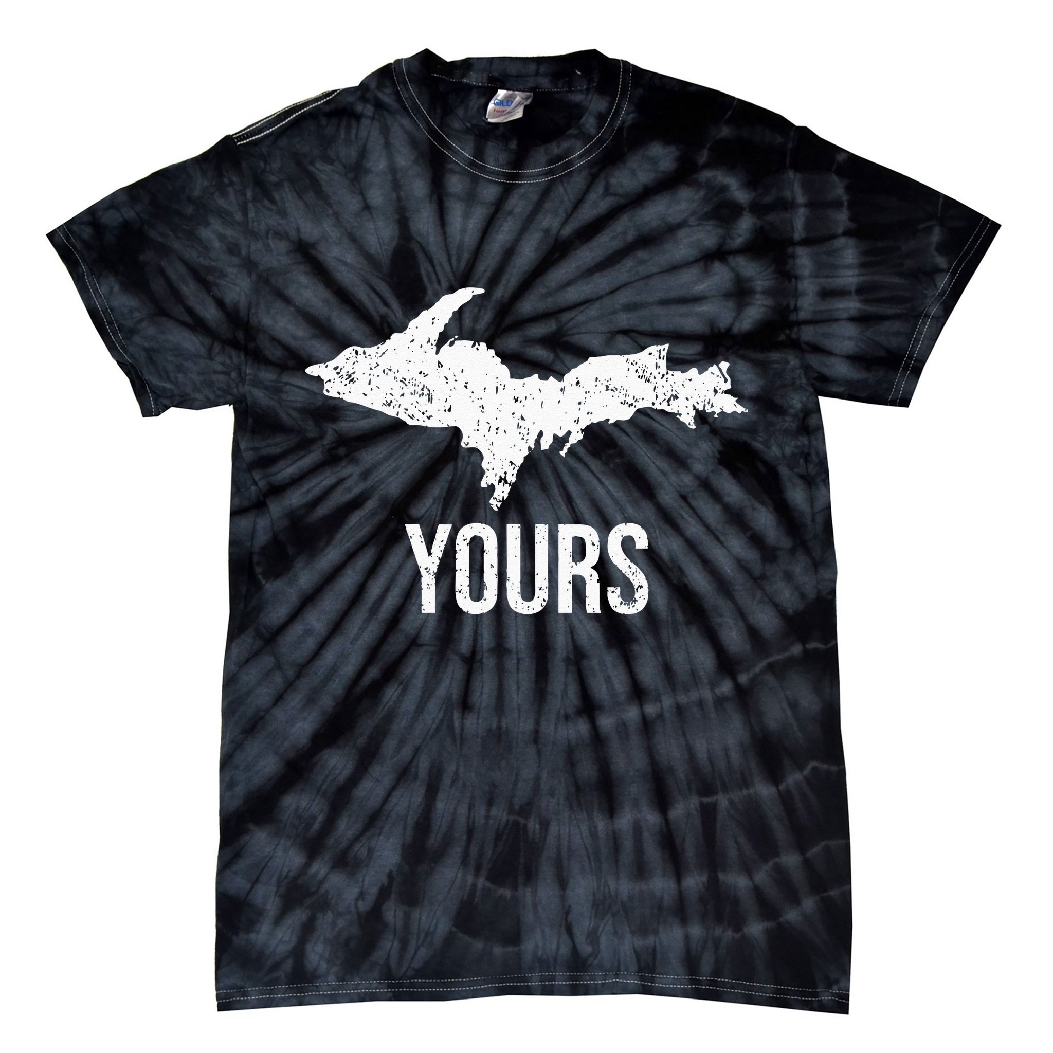 Upper Peninsula UP Yours Yooper Pride Michigan Roots Tie-Dye T-Shirt