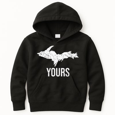 Upper Peninsula UP Yours Yooper Pride Michigan Roots Kids Hoodie