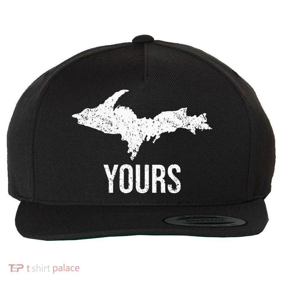 Upper Peninsula UP Yours Yooper Pride Michigan Roots Wool Snapback Cap