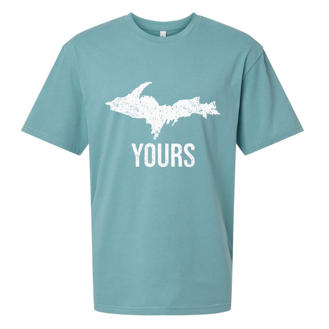 Upper Peninsula UP Yours Yooper Pride Michigan Roots Sueded Cloud Jersey T-Shirt