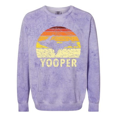 Upper Peninsula Up Yooper Pride Michigan Roots Colorblast Crewneck Sweatshirt