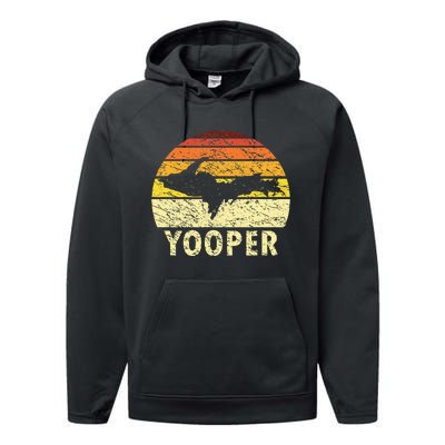 Upper Peninsula Up Yooper Pride Michigan Roots Performance Fleece Hoodie