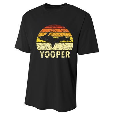 Upper Peninsula Up Yooper Pride Michigan Roots Performance Sprint T-Shirt