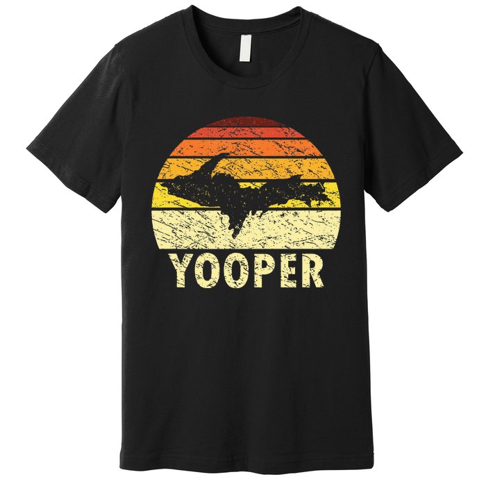 Upper Peninsula Up Yooper Pride Michigan Roots Premium T-Shirt