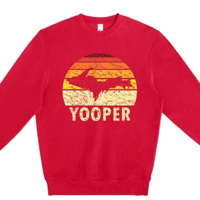 Upper Peninsula Up Yooper Pride Michigan Roots Premium Crewneck Sweatshirt