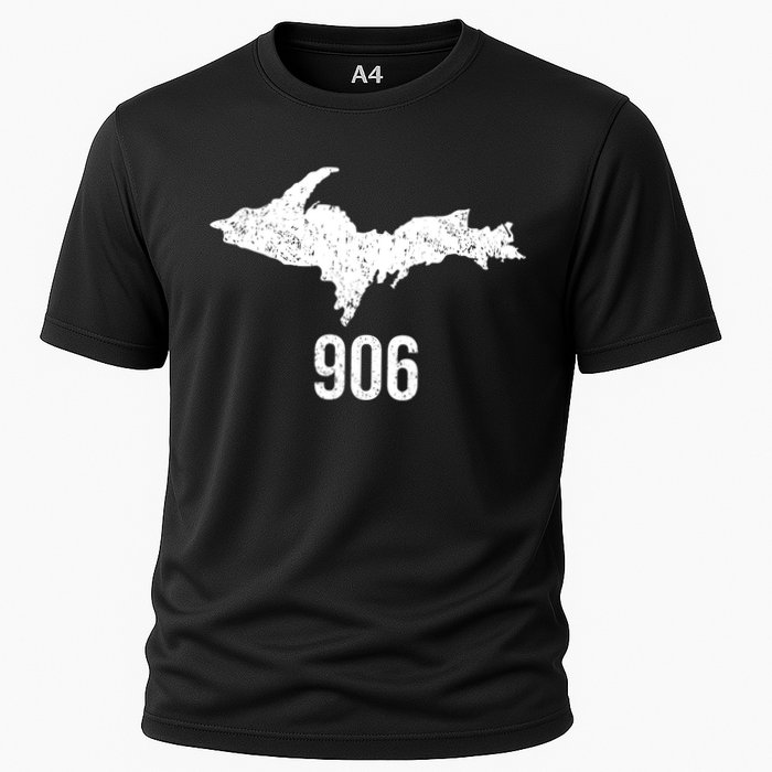Upper Peninsula Up 906 Yooper Pride Michigan Roots Gift Cooling Performance Crew T-Shirt